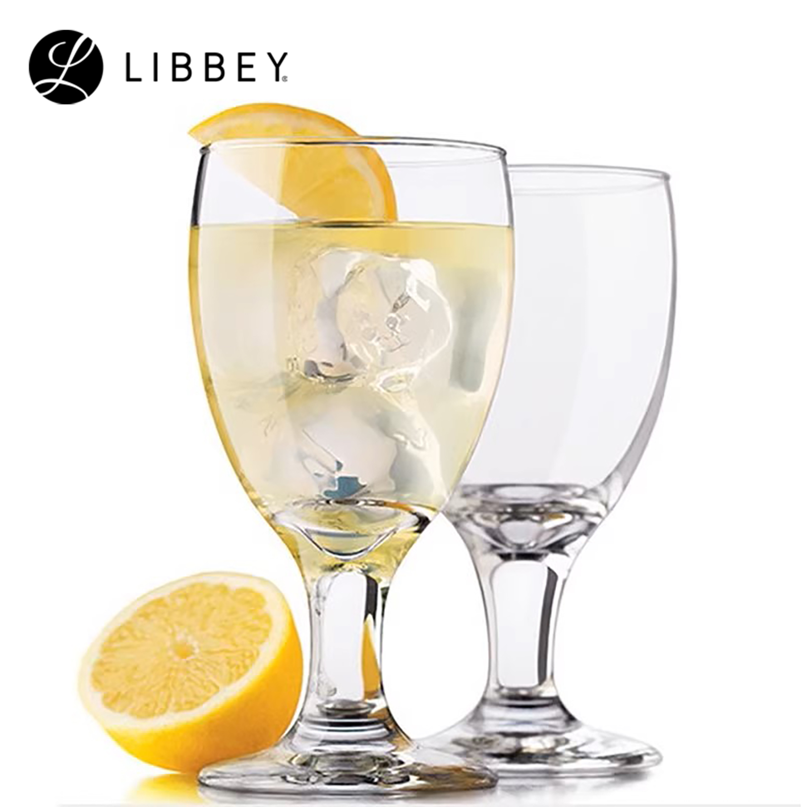 Libbey Embassy 3721 Banquet Goblet Stemmed Glass 311ml/10.5oz - For Wine, Water & Beverages, 2-pc Set