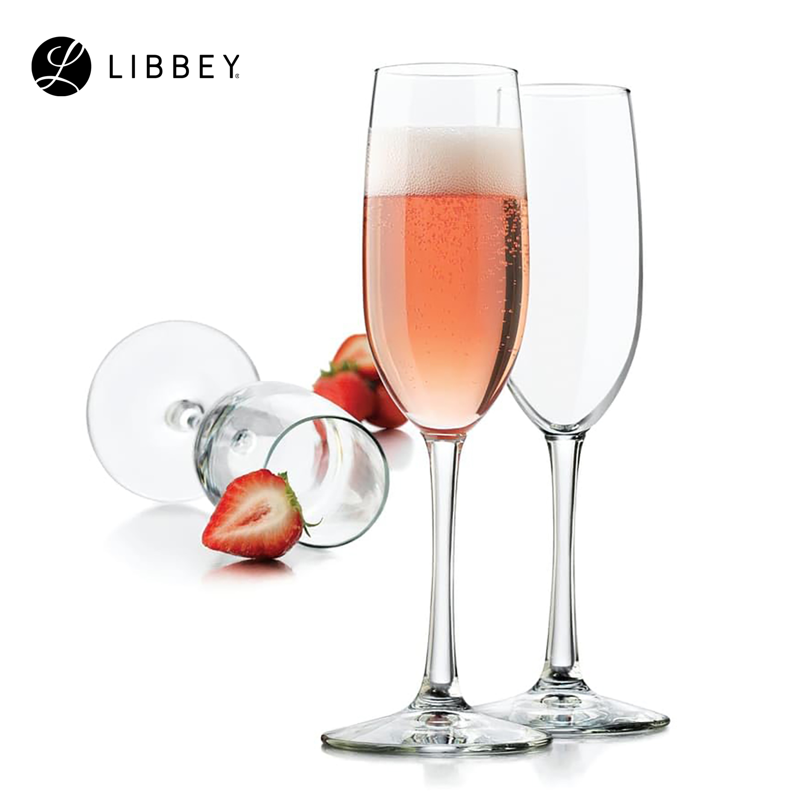 Libbey Embassy 3796 Glass Champagne Flute 177ml/6oz, 2-pc Set