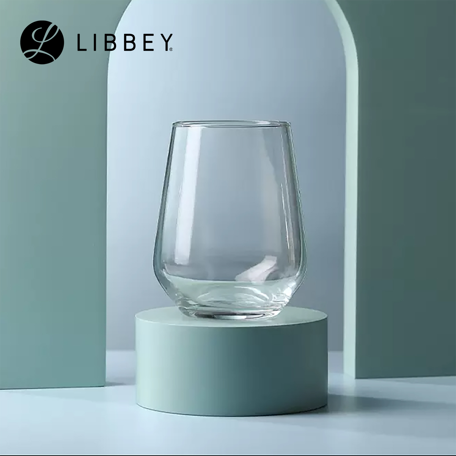 Libbey Brilliance 4075 Stemless Wine Glass/Drinking Tumbler 450ml/15.2oz, 2-pc Set