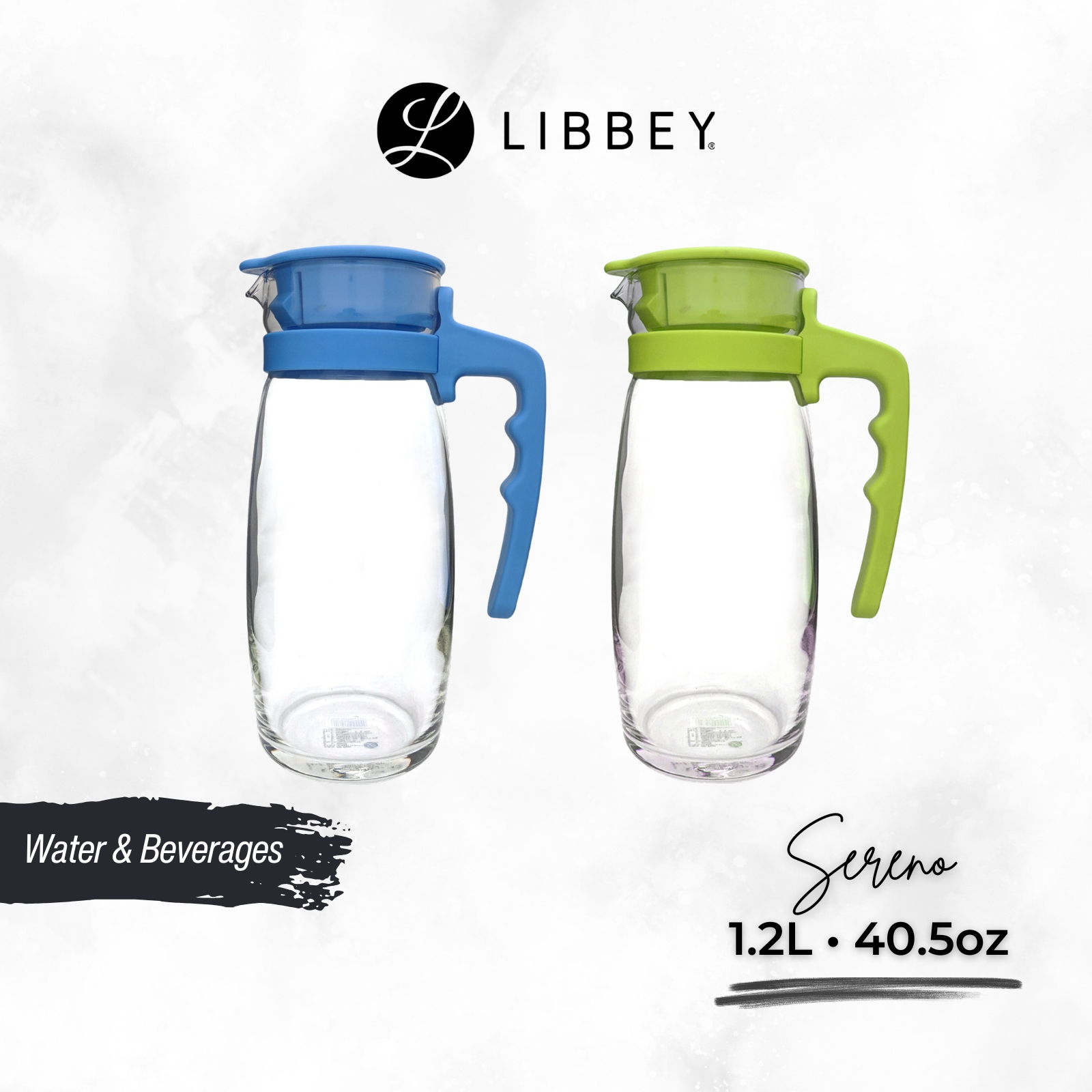 Libbey Sereno Glass Pitcher Jug 1.2L/40.5oz