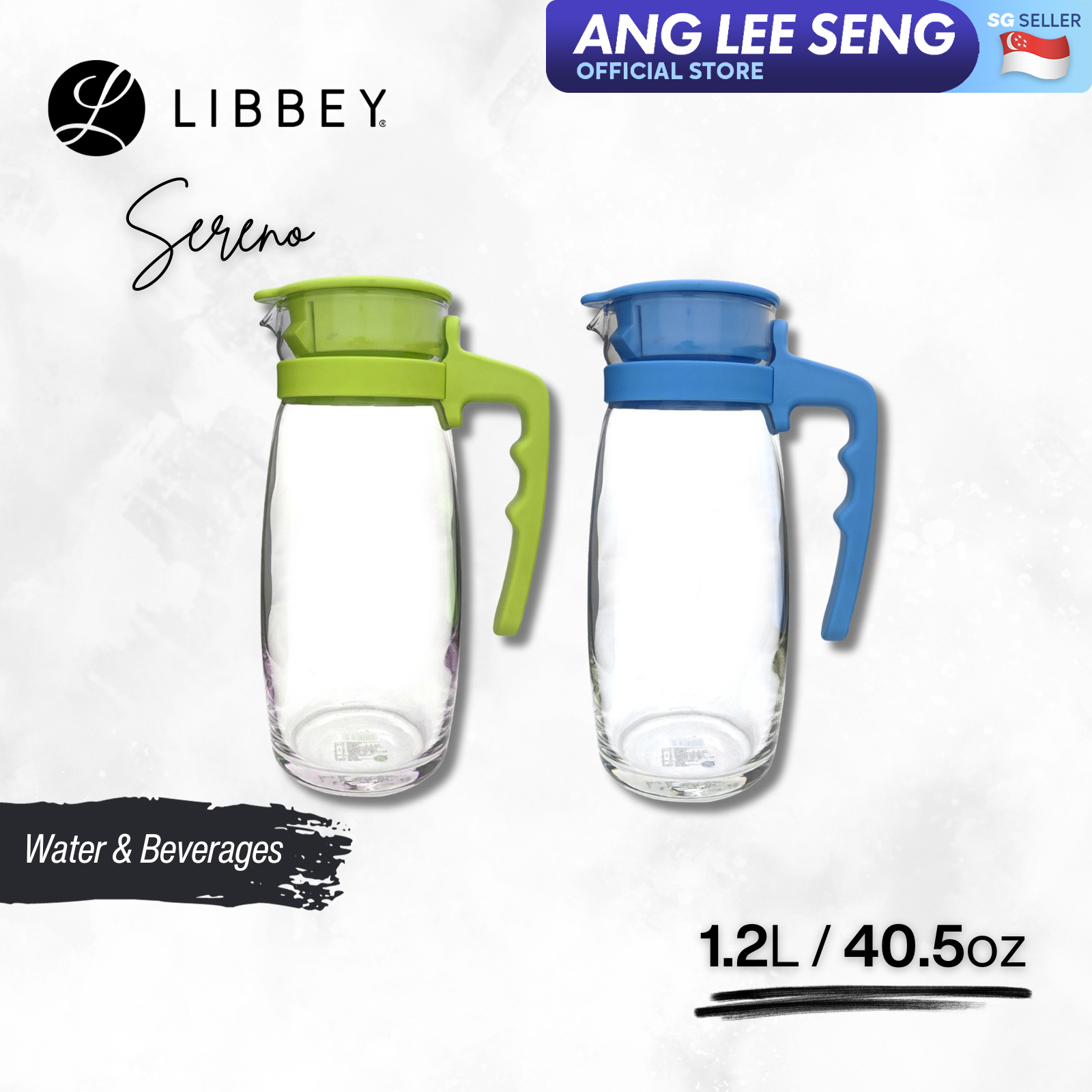 Libbey Sereno Glass Pitcher Jug 1.2L/40.5oz