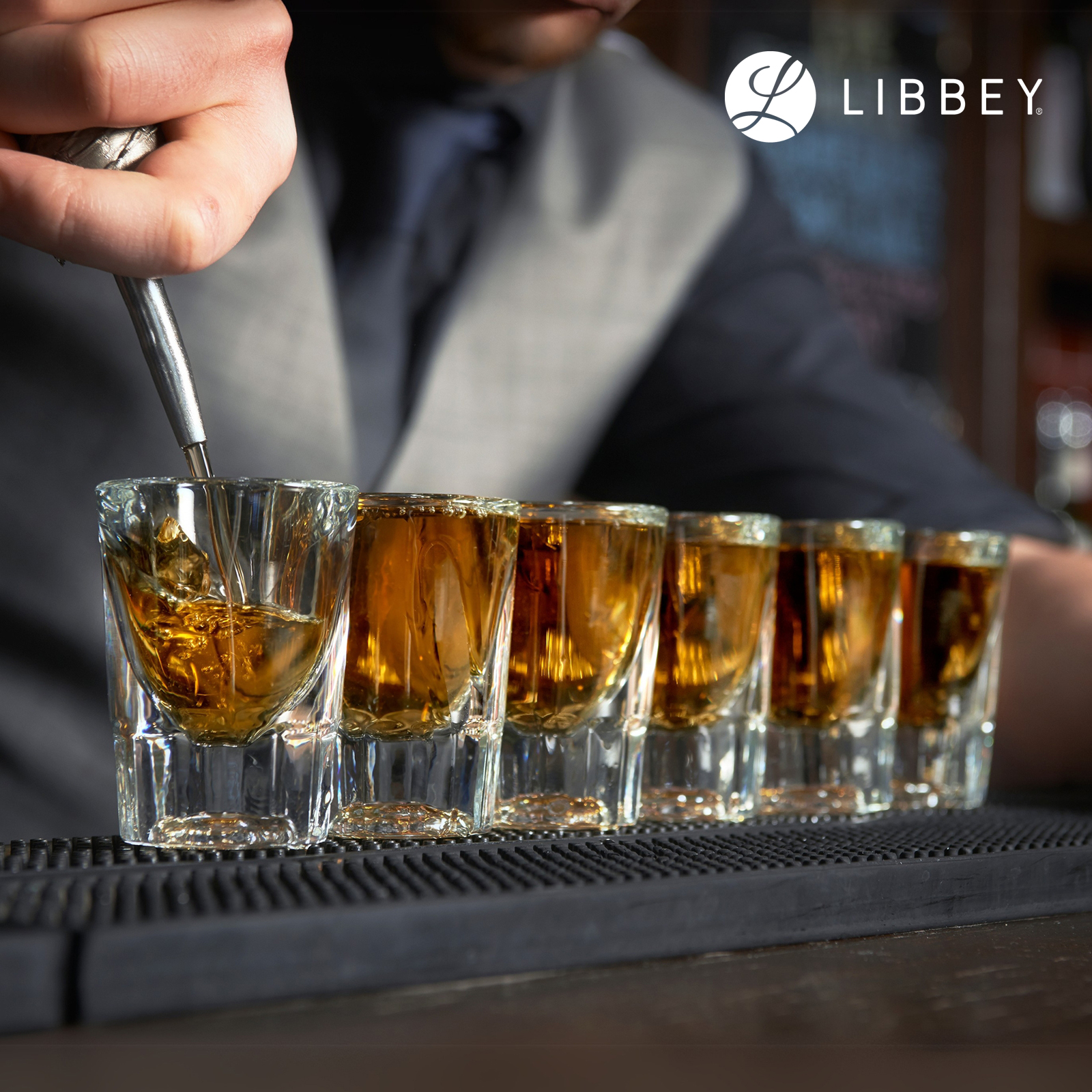 Libbey 5122 Liquor Shot Glass 30ml/1.0oz - For Whisky, Bai Jiu, 4-pc Set