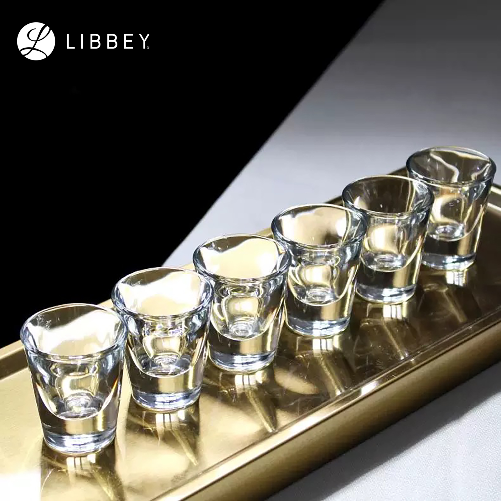 Libbey 5122 Liquor Shot Glass 30ml/1.0oz - For Whisky, Bai Jiu, 4-pc Set