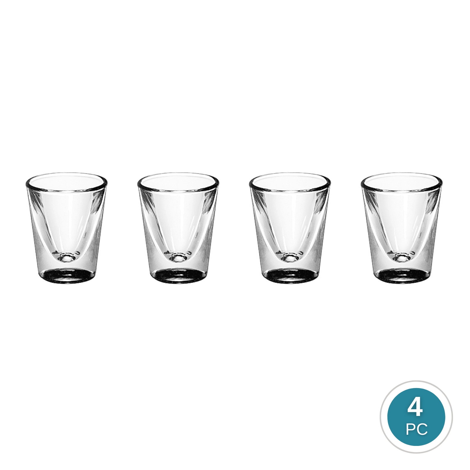 Libbey 5122 Liquor Shot Glass 30ml/1.0oz - For Whisky, Bai Jiu, 4-pc Set