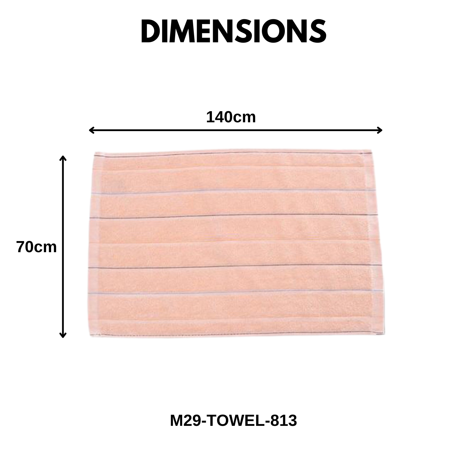 Amark Vita Super Soft Cotton Bath Towel 140 x 70 cm