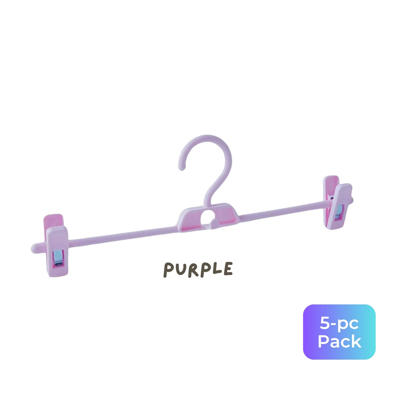 KJB Geshang Stackable Pants Hanger with Clips, 33.5cm, 5-pc Pack