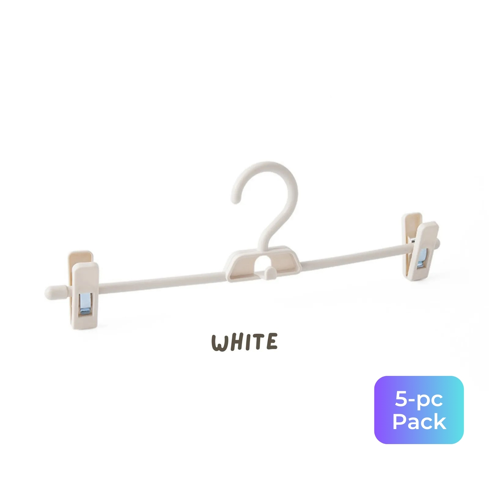 KJB Geshang Stackable Pants Hanger with Clips, 33.5cm, 5-pc Pack