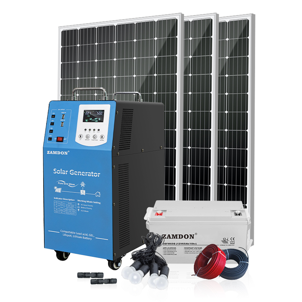 1000W 1KW 24V Portable Solar Generator System Kit
