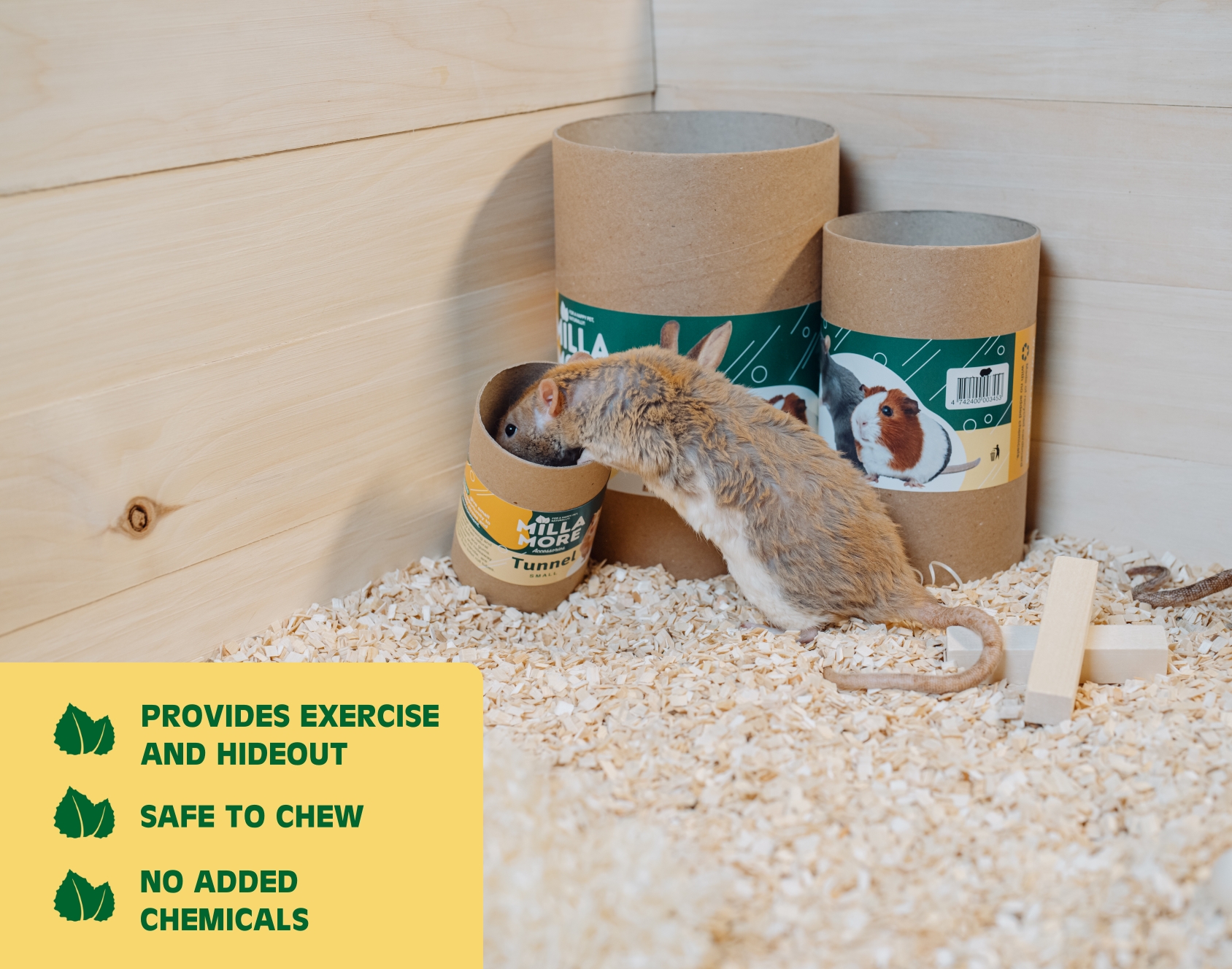 Cardboard Tunnel Hideouts for Small Animals