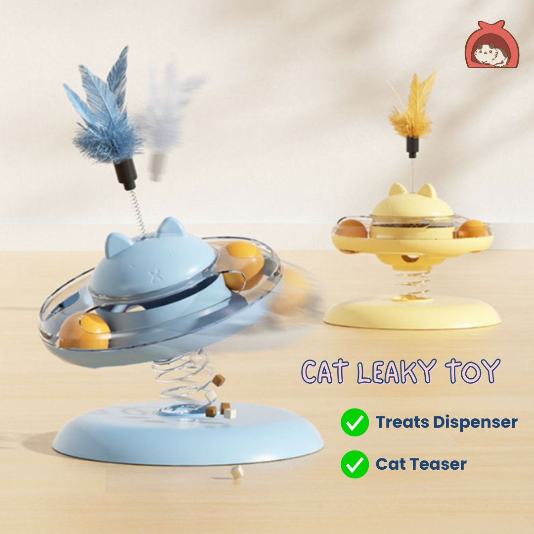Cat Teaser Toy with Treat Dispenser