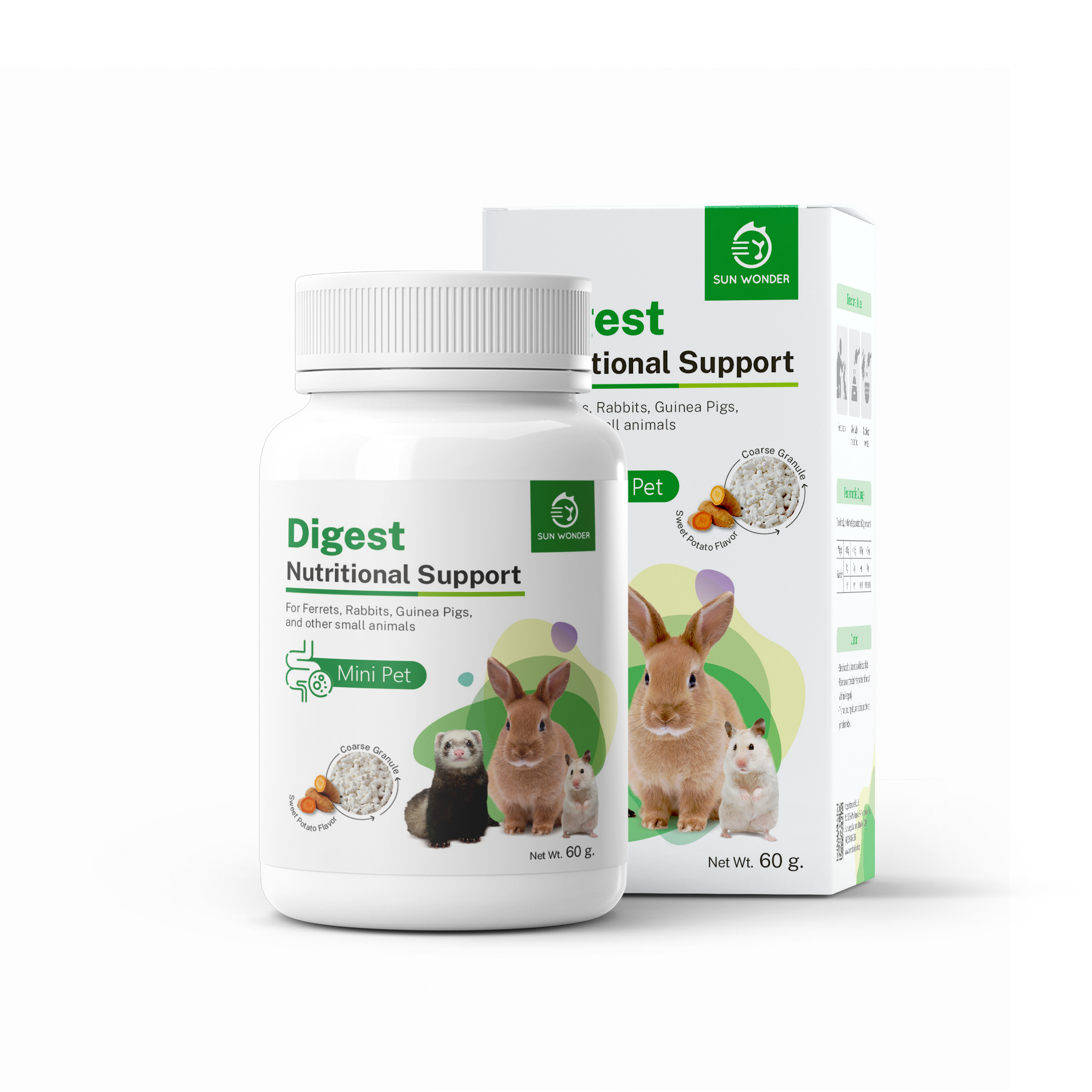 Sun Wonder Digestive Support Supplements for Small Animals