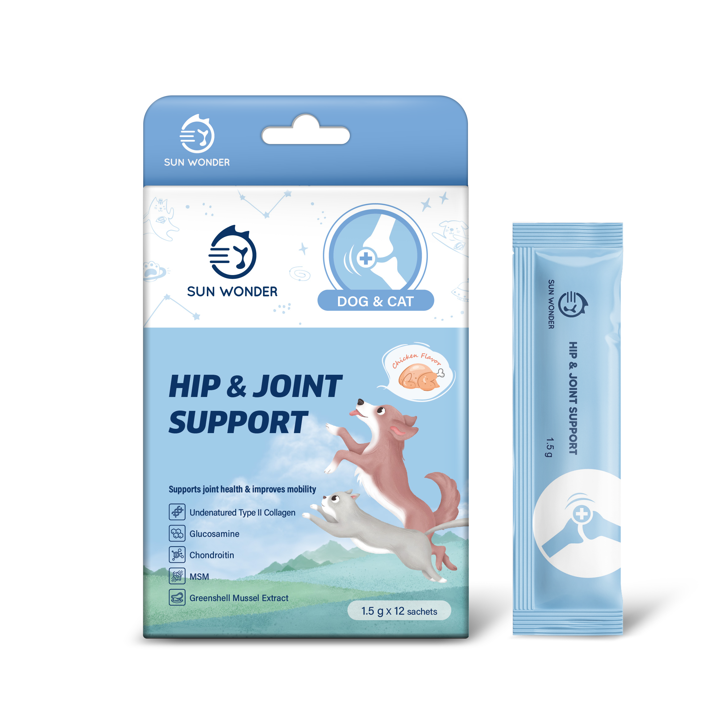 Sun Wonder Hip & Joint Support Supplement for Cats & Dogs