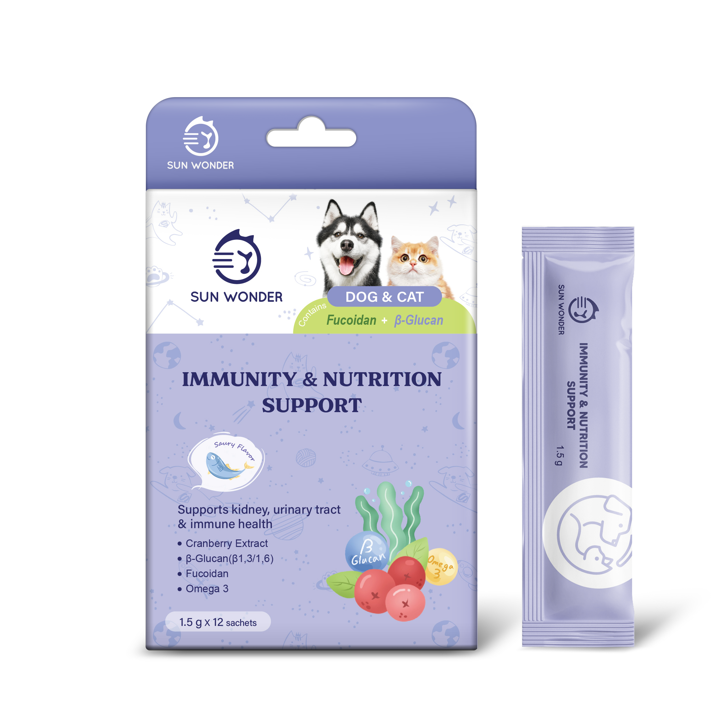 Sun Wonder Immunity and Nutrition Support Supplement for Cats & Dogs