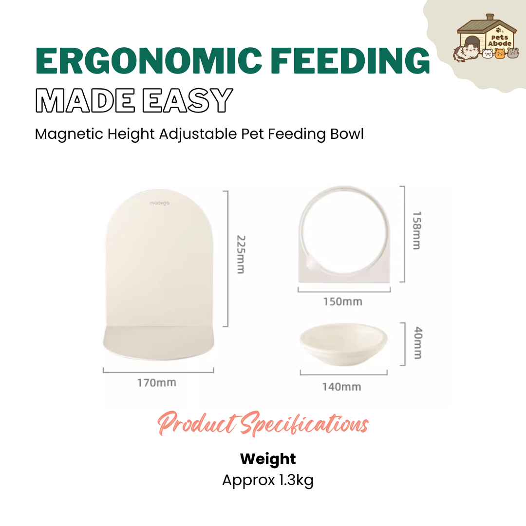 Adjustable Magnetic Pet Feeding Bowl