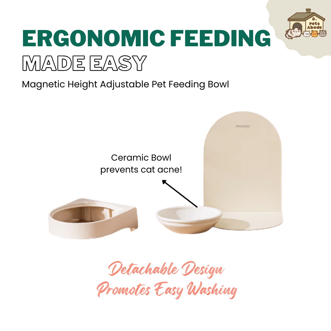 Adjustable Magnetic Pet Feeding Bowl