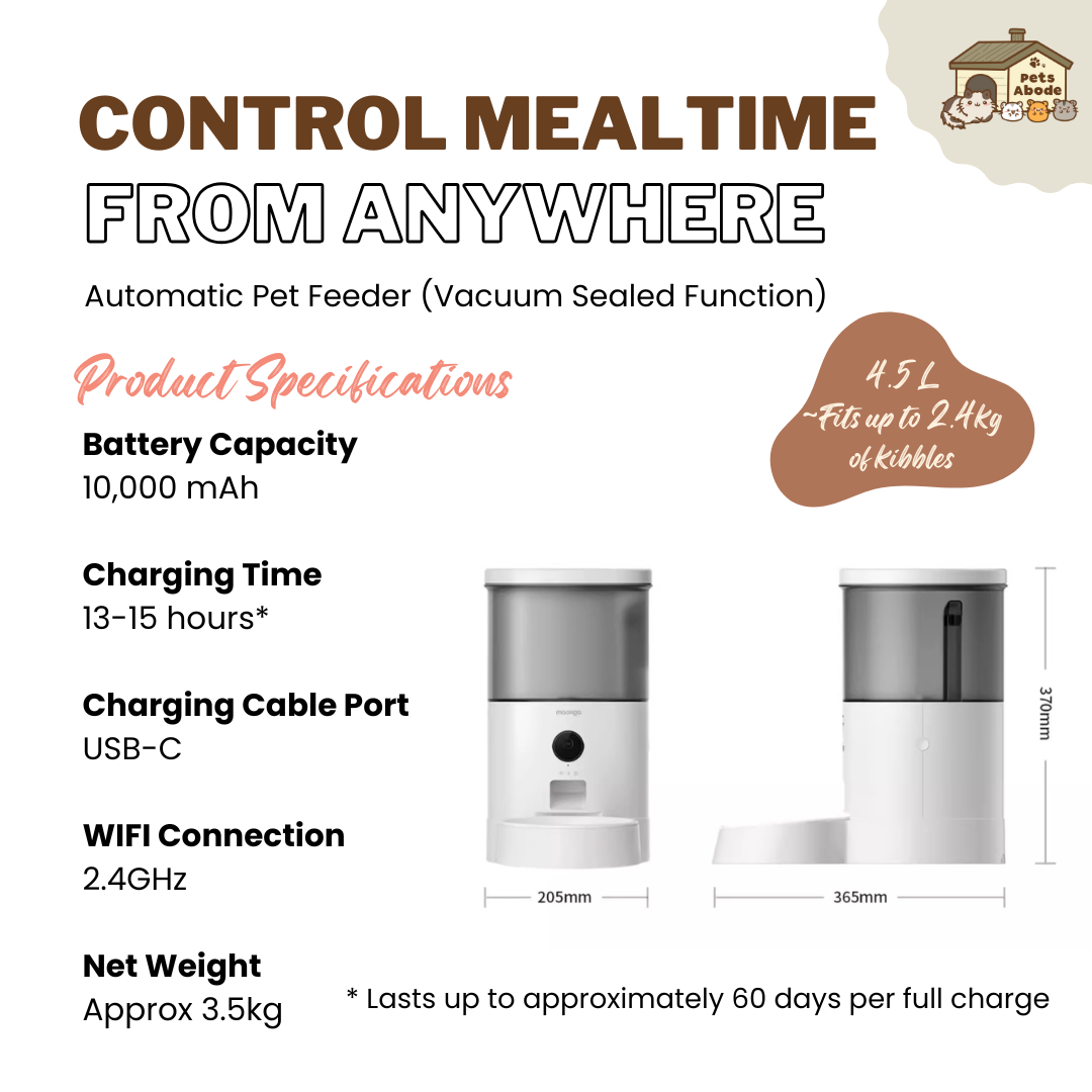 4.5L Smart Automatic Wireless Vacuum Lock Pet Feeder