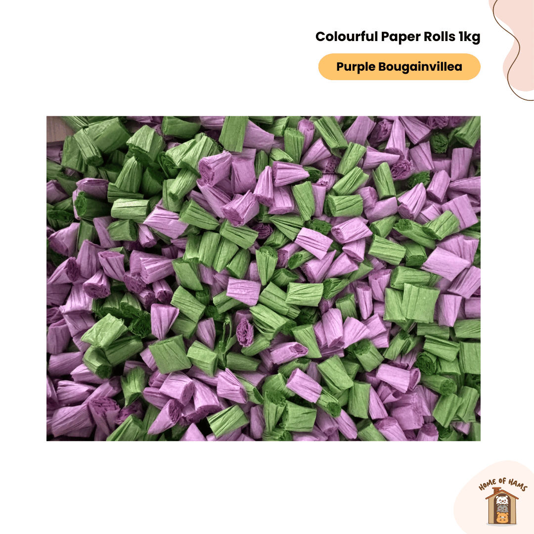 Colourful Paper Rolls for Hamsters 1KG value pack