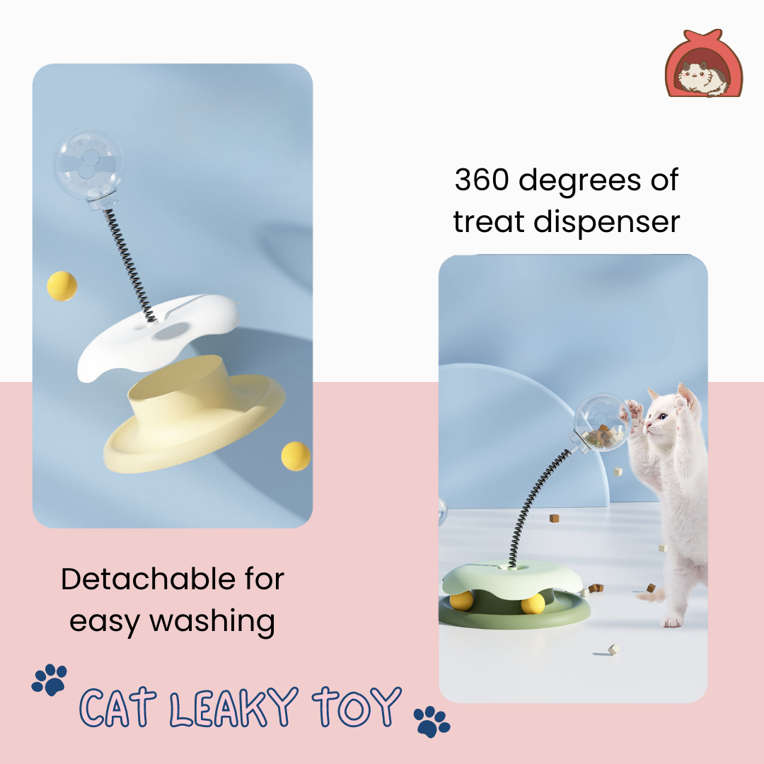 Cat Treat Dispenser Teaser Toy 