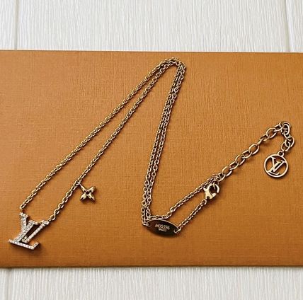 Louis Vuitton ネックレス・チョーカー すぐ届く Louis Vuitton ロゴゴールドチェーンネックレス 花柄(3)