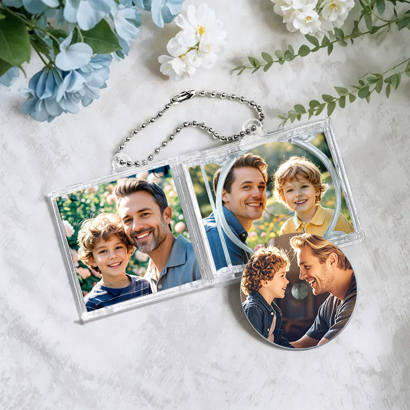 Personalized NFC Keychain Custom Mini Album CD Keychain with Fully Custom Photos+Song Play Your Favorite Spotify Song Instantly Personalized Music Gift Music Lover Keychain CD Album Father's Day Gifts - soufeelmy