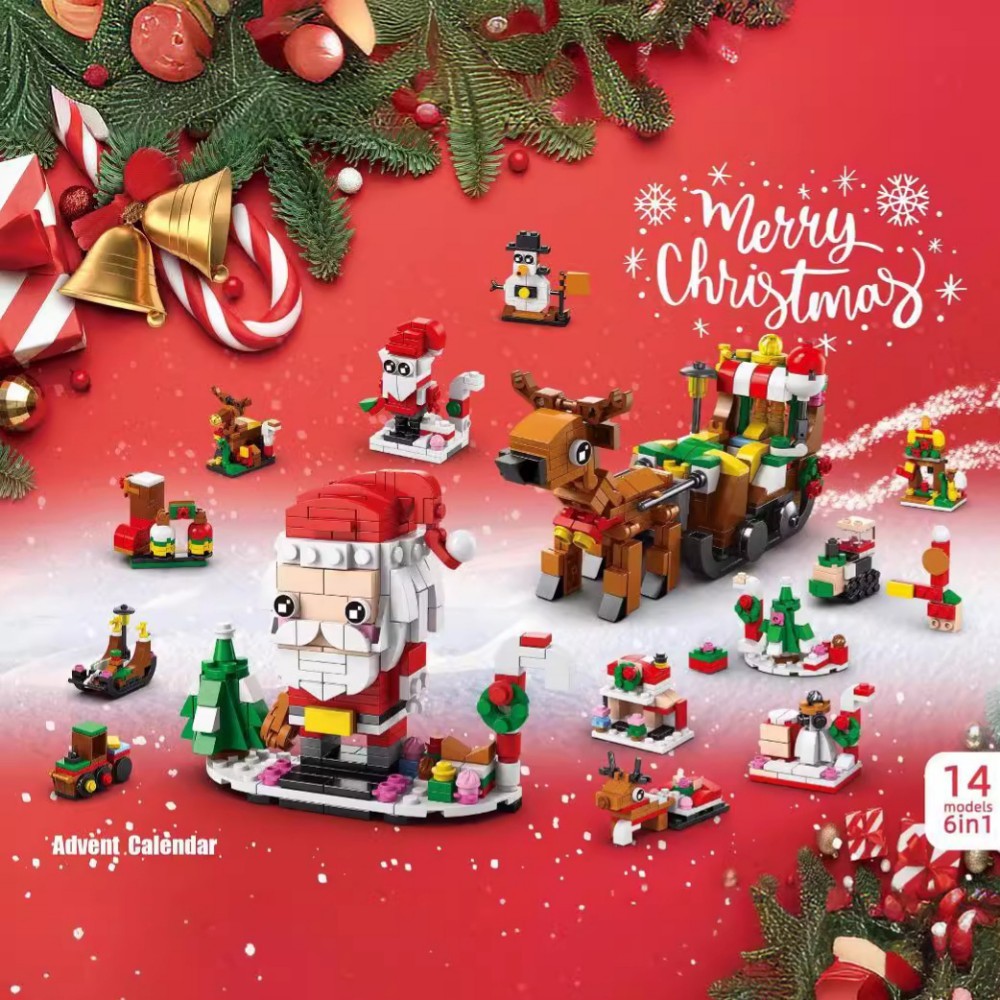 Christmas Building Blocks 12 Day Countdown Calendar Gift Box for 6-12 Year Olds 6 in 1 Christmas Gifts - soufeelmy