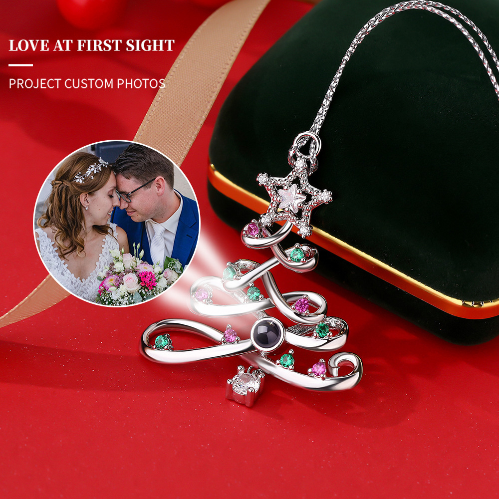 Personalized Photo Projection Ornaments Christmas Candy Cane Christmas Gifts - soufeelmy