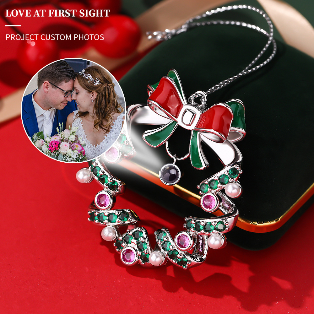 Personalized Photo Projection Ornaments Christmas Candy Cane Christmas Gifts - soufeelmy