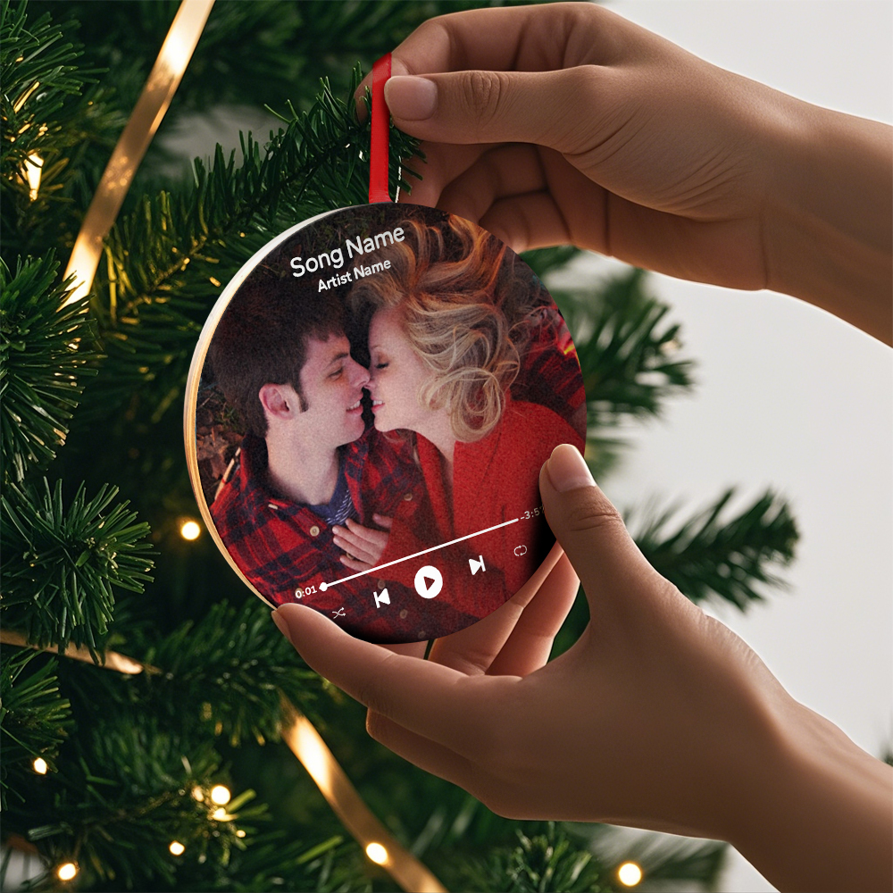 Custom Music and Photo Christmas Ornaments Play Music, Relive Cherished Memories - soufeelmy