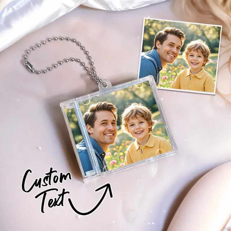 Personalized NFC Keychain Custom Mini Album CD Keychain with Fully Custom Photos+Song Play Your Favorite Spotify Song Instantly Personalized Music Gift Music Lover Keychain CD Album Father's Day Gifts - soufeelmy