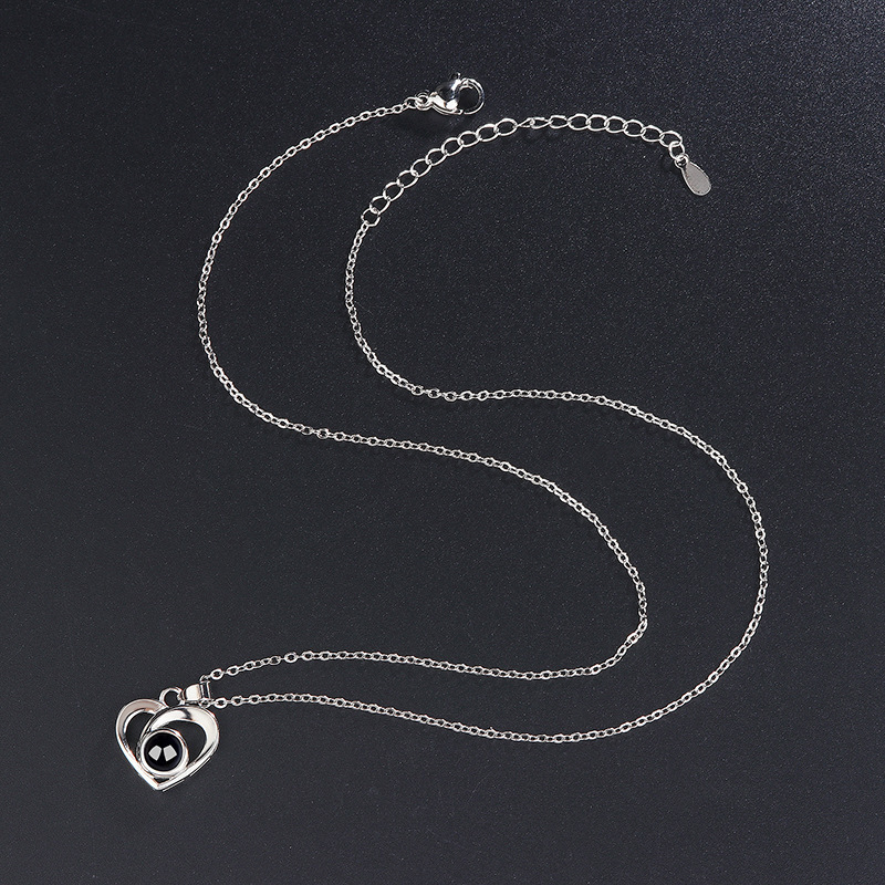 Custom Photo Necklace Projection Creative Heart Shape Gifts Anniversary Gifts for Her - soufeelmy