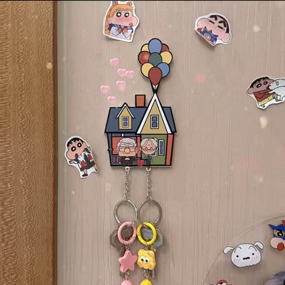 Key Holder Key Rack Movie Inspired Movie Related keychains Colorful Balloon House Wall Decor Cute Couple Keys Home Gift - soufeelmy