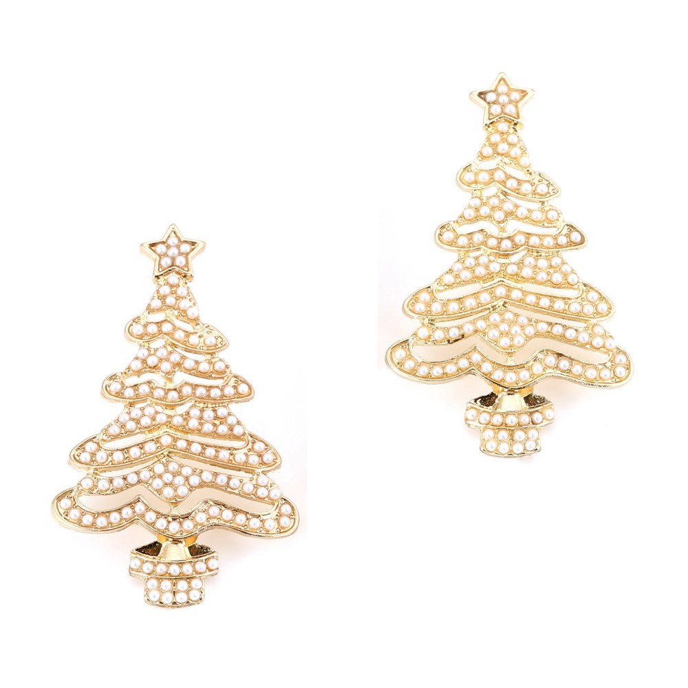 Christmas Tree Earrings Christmas Jewelry Studs Various Styles Gifts For Her Christmas Gifts - soufeelmy
