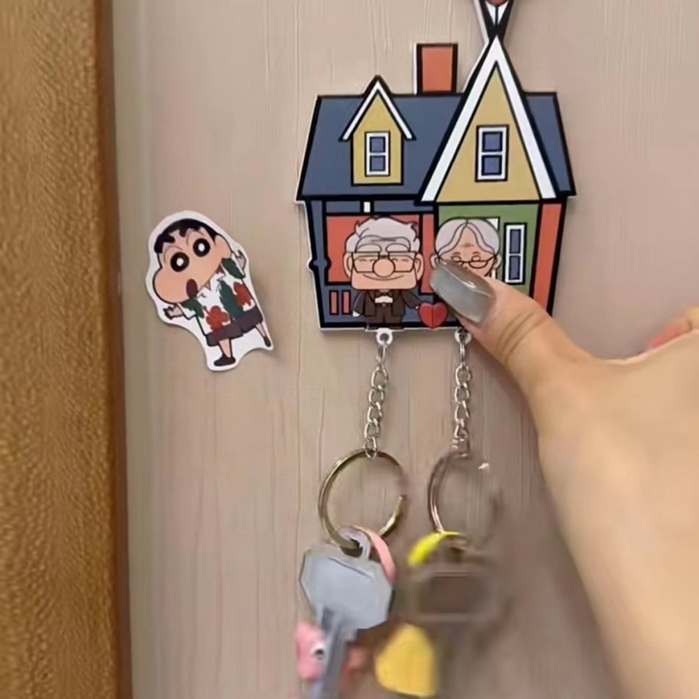 Key Holder Key Rack Movie Inspired Movie Related keychains Colorful Balloon House Wall Decor Cute Couple Keys Home Gift - soufeelmy