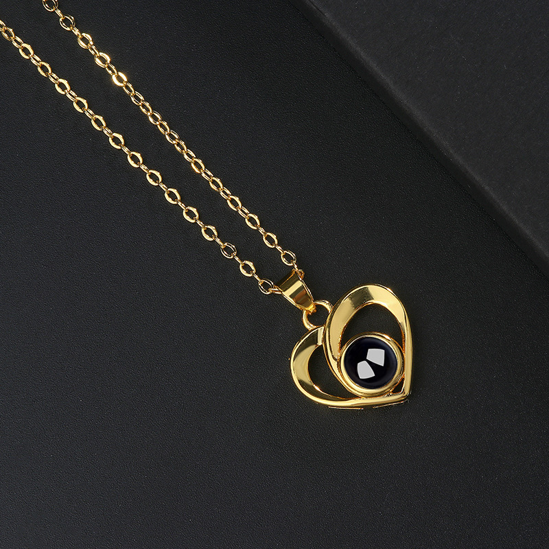 Custom Photo Necklace Projection Creative Heart Shape Gifts Anniversary Gifts for Her - soufeelmy
