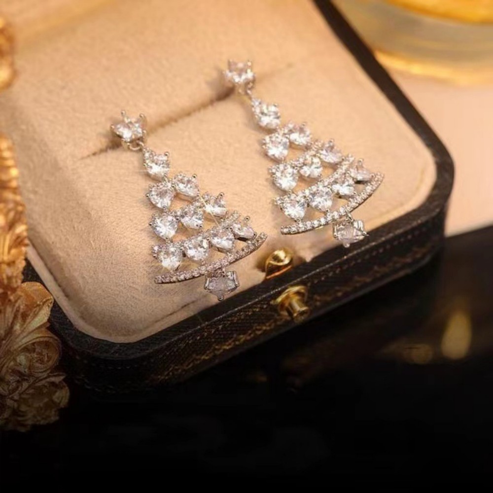 Christmas Tree Earrings Christmas Jewelry Studs Various Styles Gifts For Her Christmas Gifts - soufeelmy