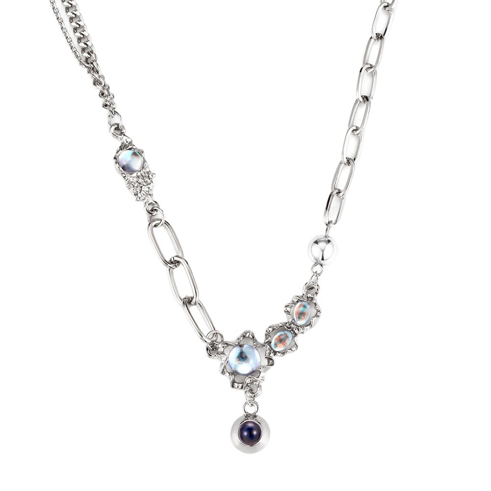 Personalized Photo Necklace Projection Moonlight Gem Necklace Anniversary Gifts for Her - soufeelmy