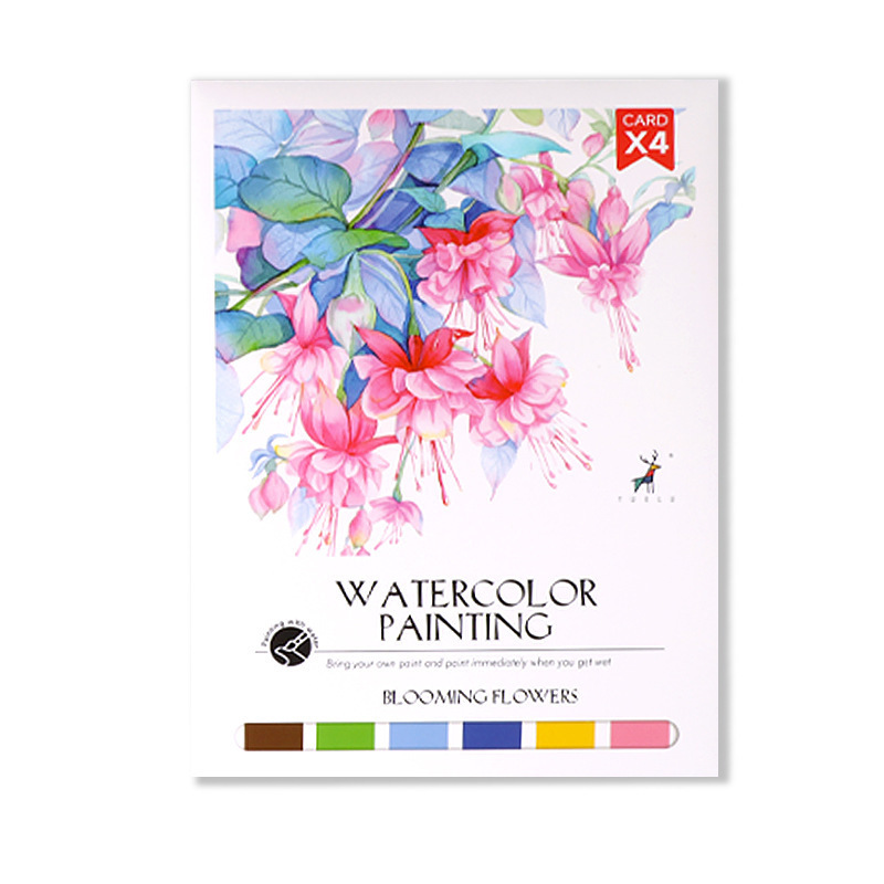 4 Sheets Watercolor Workbook Coating Book with Free Paint Set Say Goodbye to Anxiety Awaken Your Artistic Talent - soufeelmy