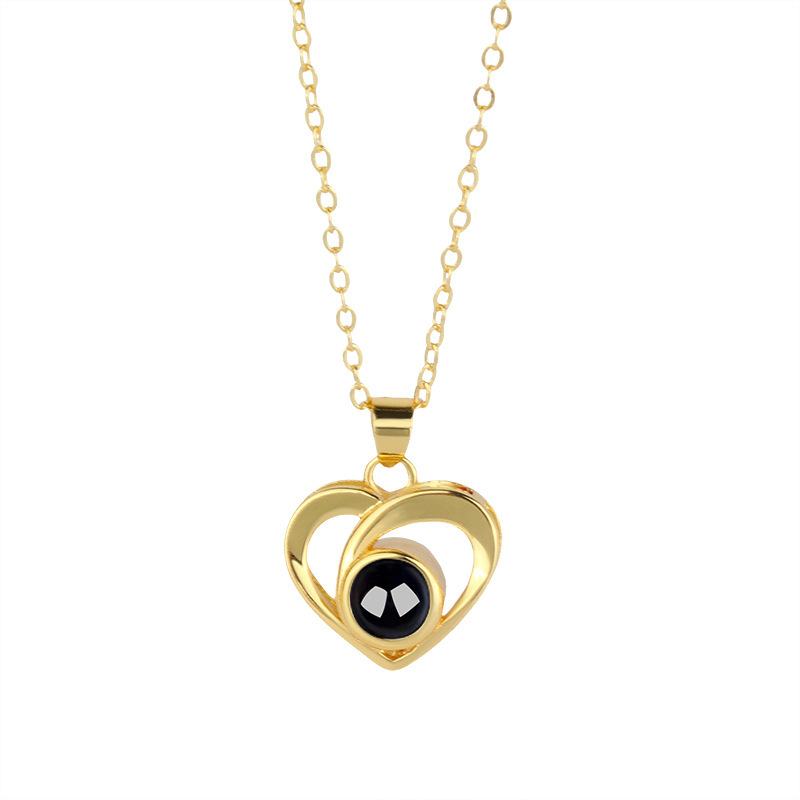 Custom Photo Necklace Projection Creative Heart Shape Gifts Anniversary Gifts for Her - soufeelmy