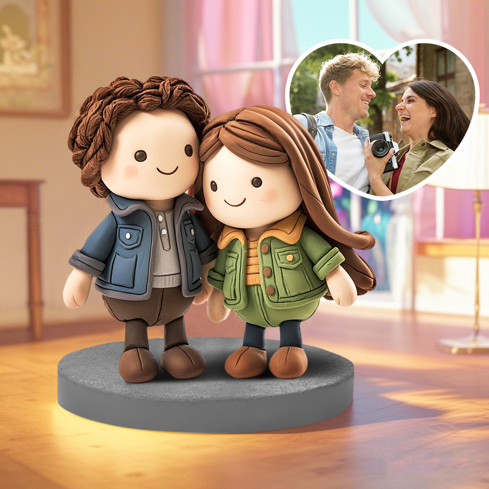 Personalized Photo Plush Doll Keychain Mini Me Plush Keychain Gifts for Boyfriend