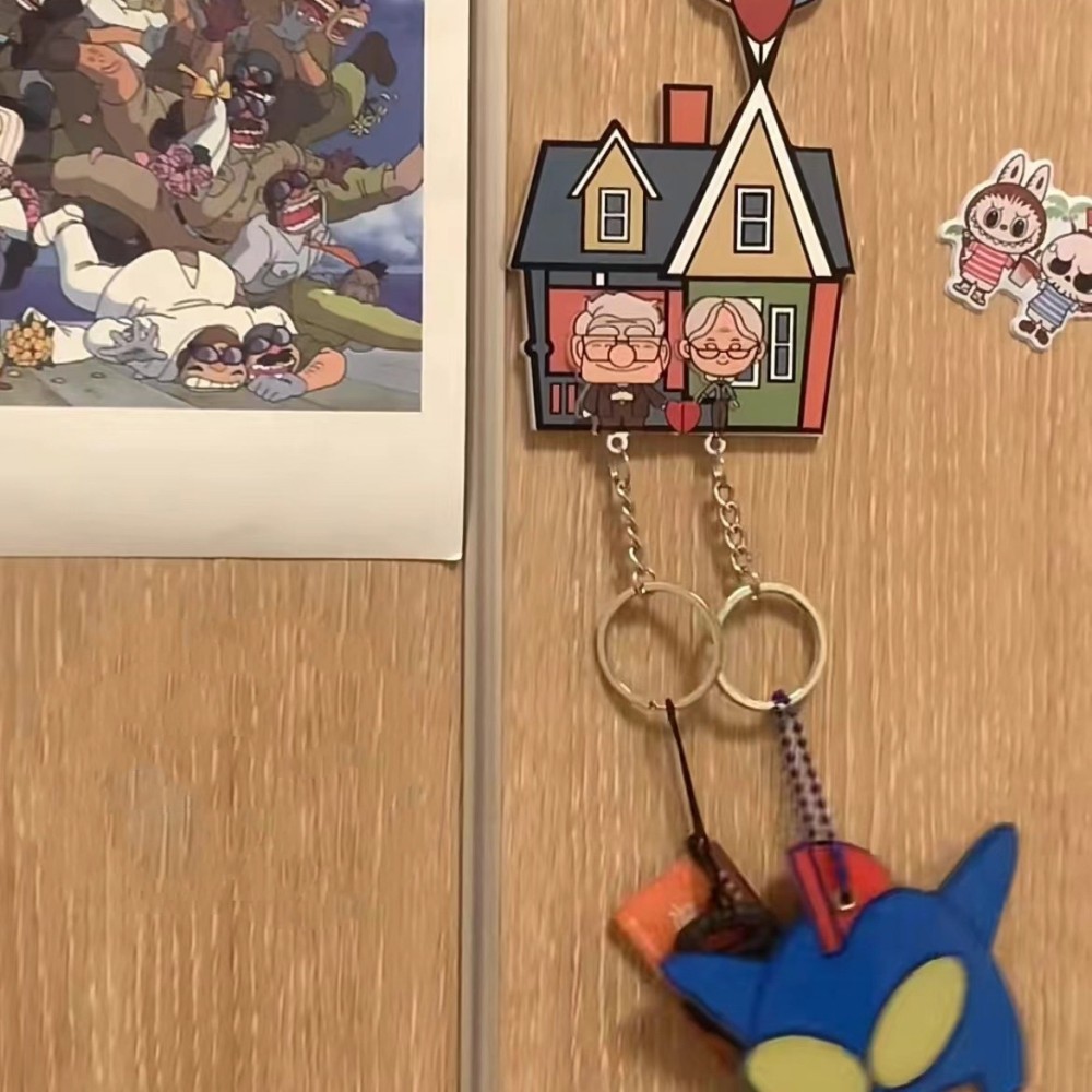 Key Holder Key Rack Movie Inspired Movie Related keychains Colorful Balloon House Wall Decor Cute Couple Keys Home Gift - soufeelmy