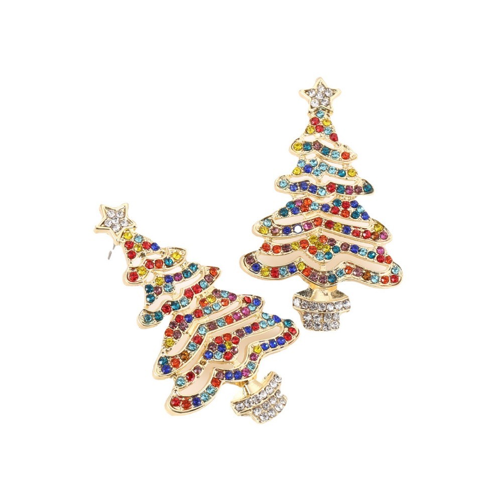 Christmas Tree Earrings Christmas Jewelry Studs Various Styles Gifts For Her Christmas Gifts - soufeelmy
