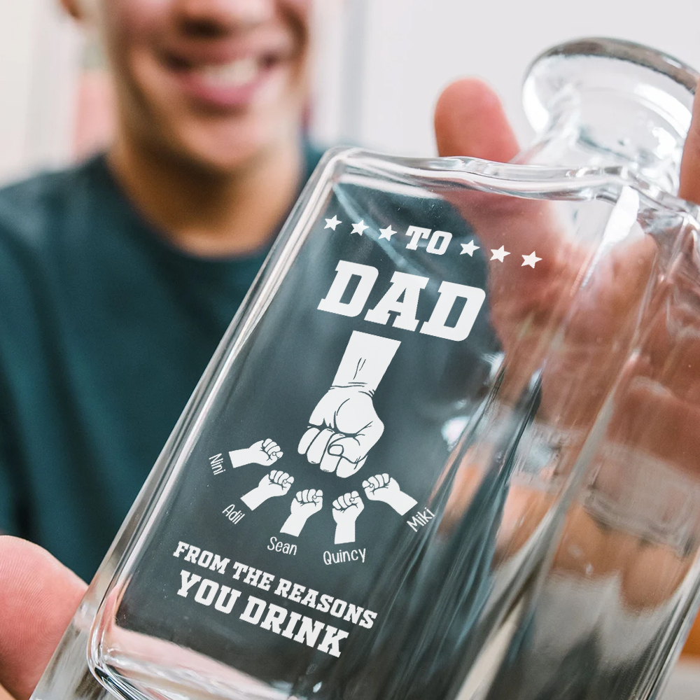 Whiskey Bottle Gift for Dad - For the Reasons You Drink - Personalized Whiskey Bottle - soufeelmy