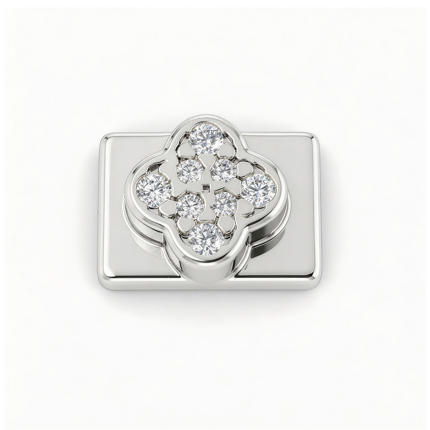 Four-Petal Flower Charm - Silver - soufeelmy