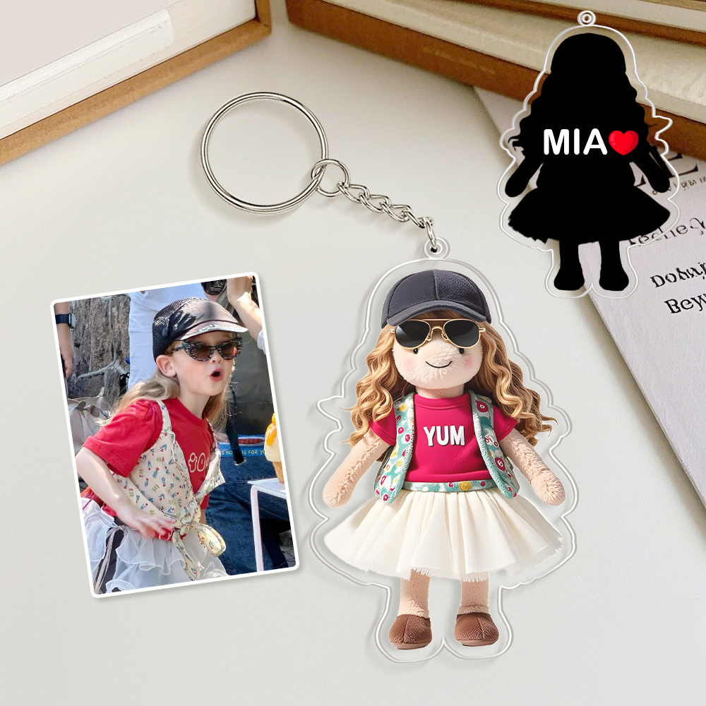 Custom Jelly Stuffed Toy Style Acrylic Keychain Custom Design Best Gift for Pet Lovers - soufeelmy