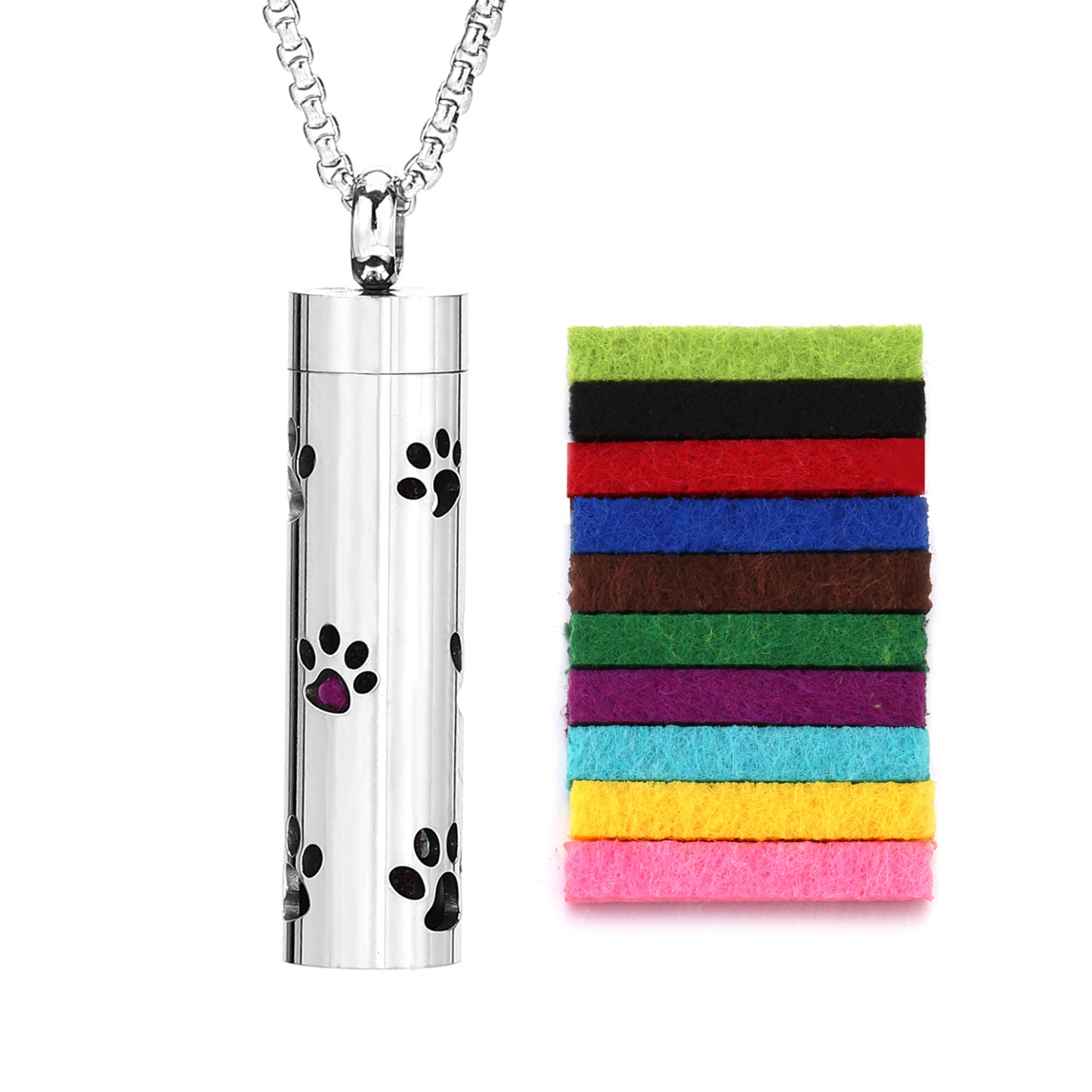 Perfume Diffuser Necklace Essential Oil Aromatherapy Stainless Steel Necklace Vertical Fragrance Pendant Necklace - soufeelmy