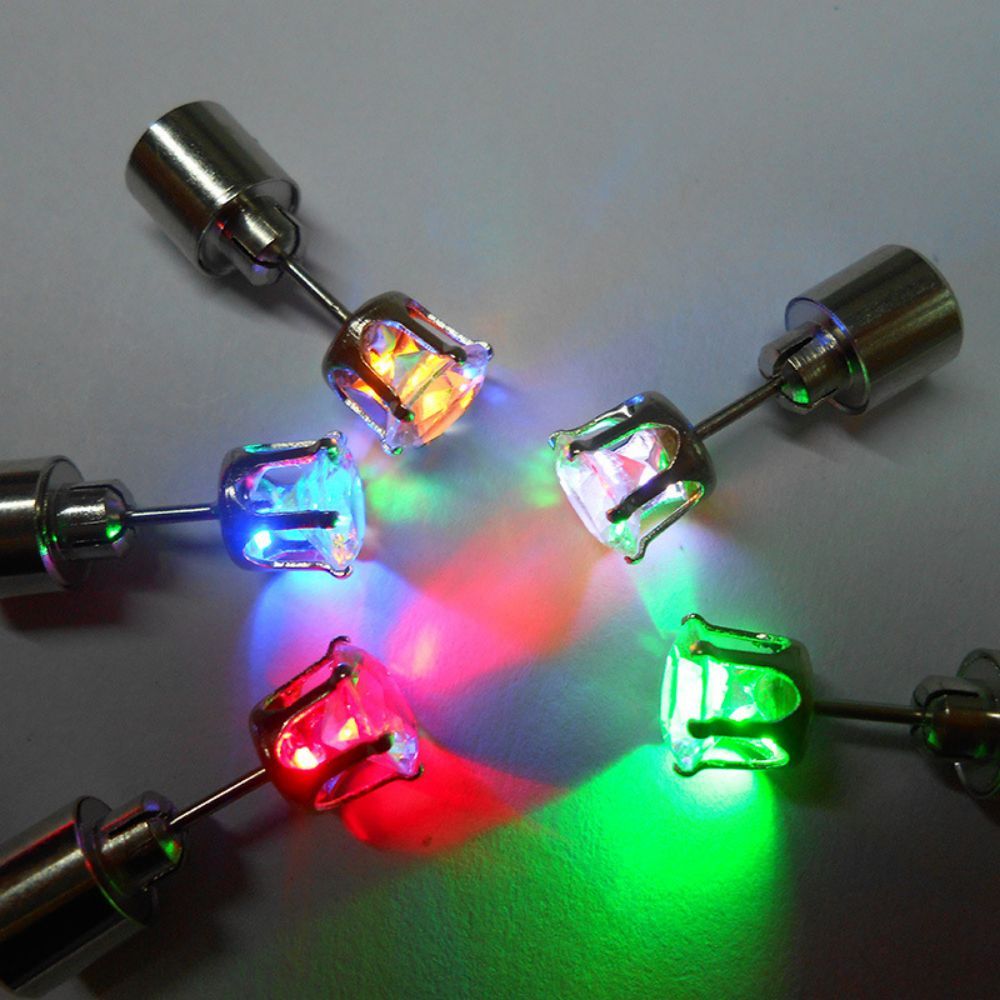 LED Colorful Luminous Earrings Flashing Light up Stud Accessories for Party - soufeelmy