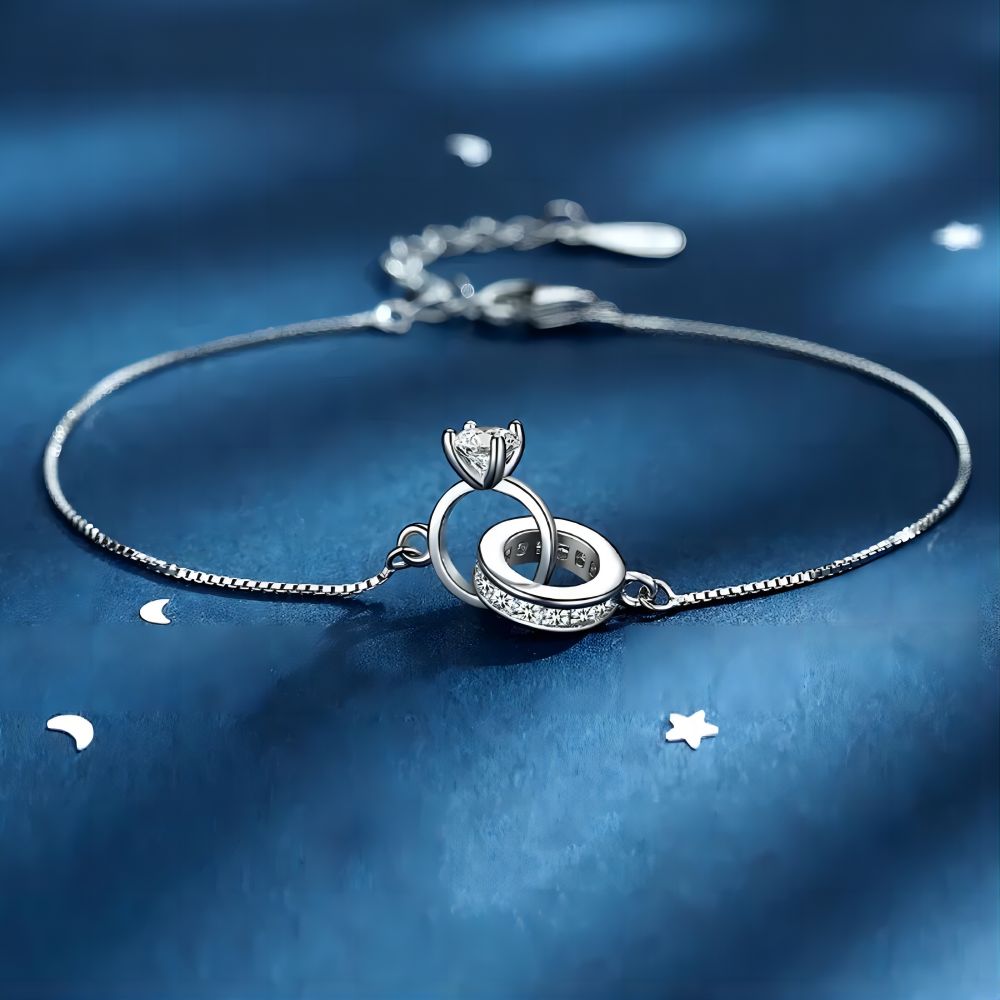 Interlocking Diamond Bracelet Classic Bangles Gift For Her - soufeelmy