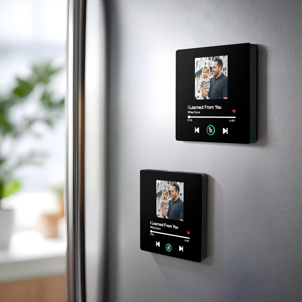 Custom Music Fridge Magnet New 4.0 Upgrade Colorful Frame Personalized Album Fridge Magnet That Can Be Played Song Anniversary Father and Son Gifts - soufeelmy