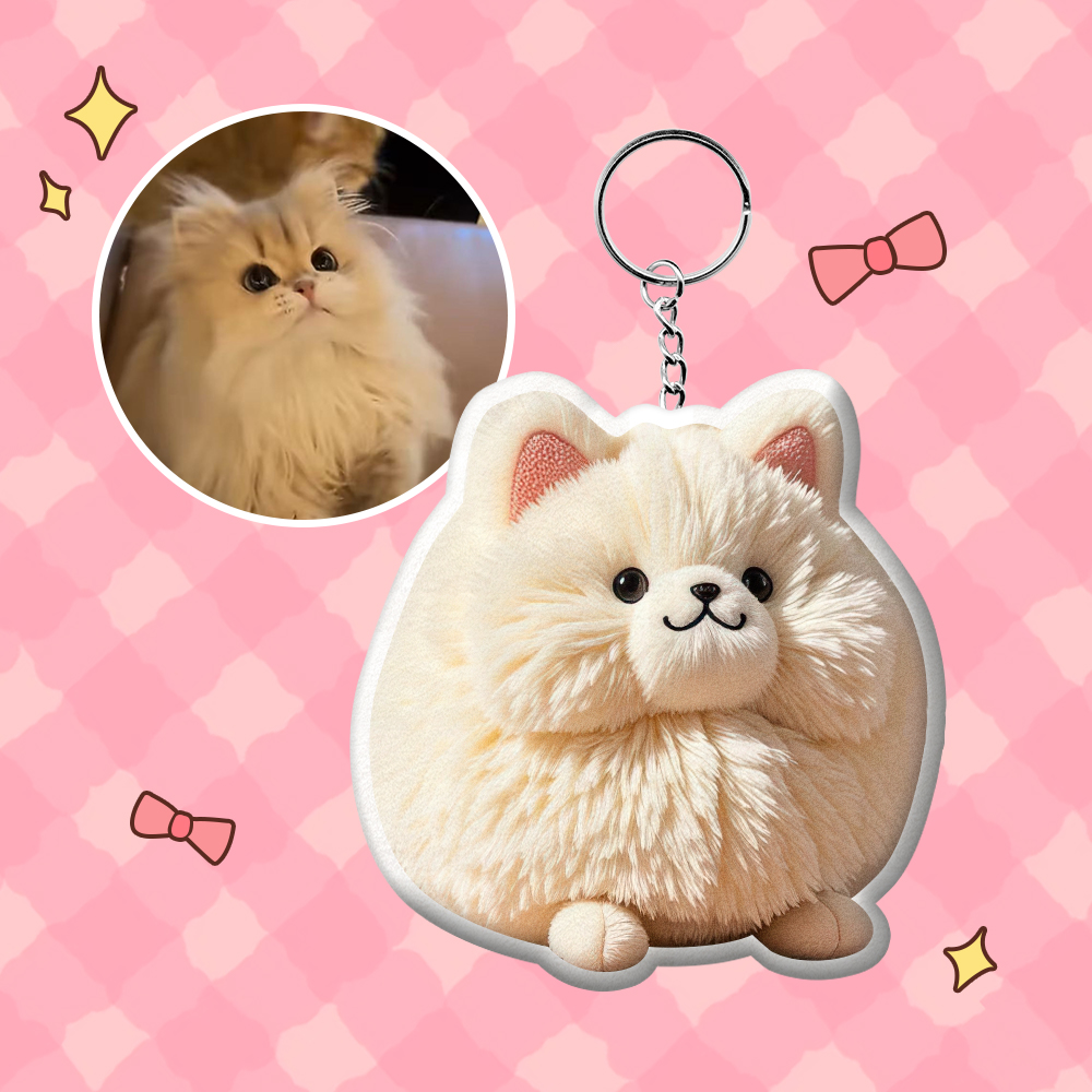 Personalized Photo Plush Doll Keychain Mini Me Plush Keychain Baby's First