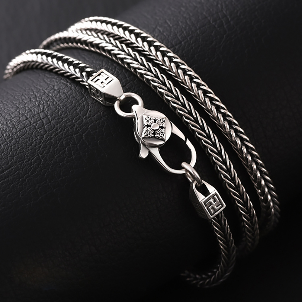 Men's Necklace Woven Chain Punk Stacking Chain Gift For Boyfriend - soufeelmy